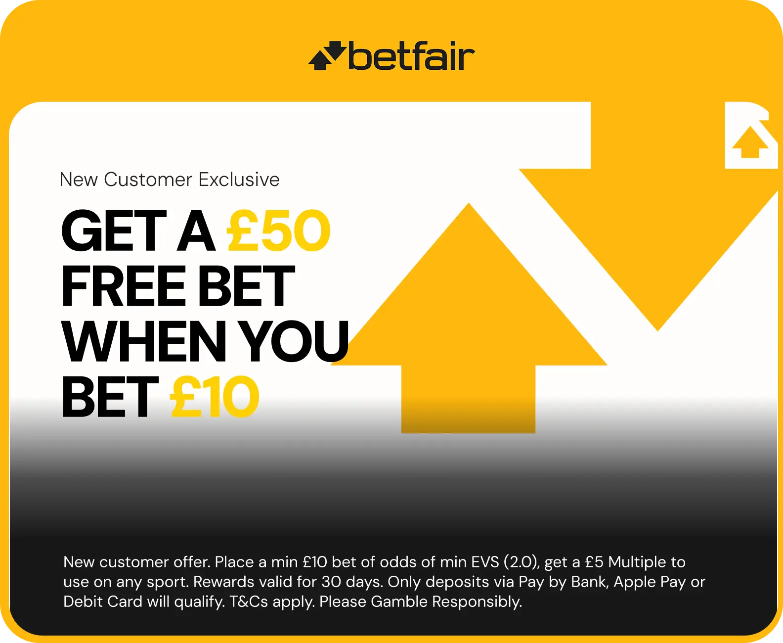 Betfair offer. 18+, terms apply.