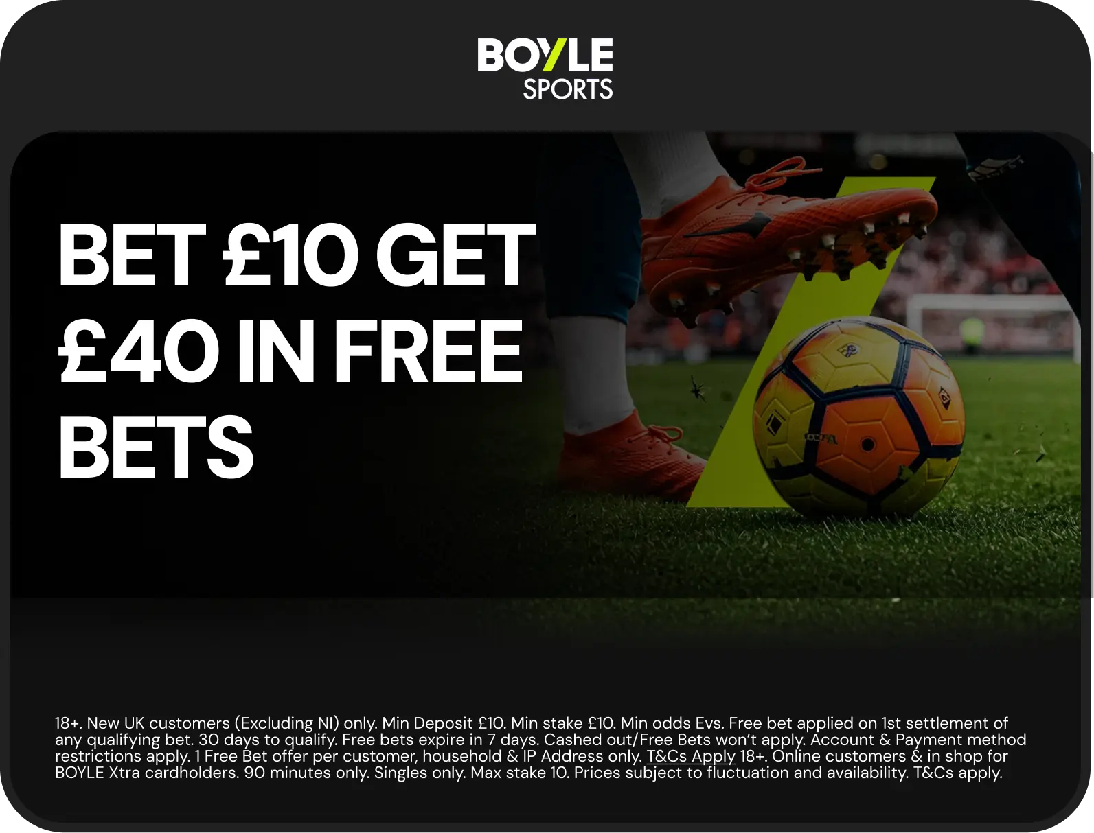BoyleSports offer. 18+, terms apply.
