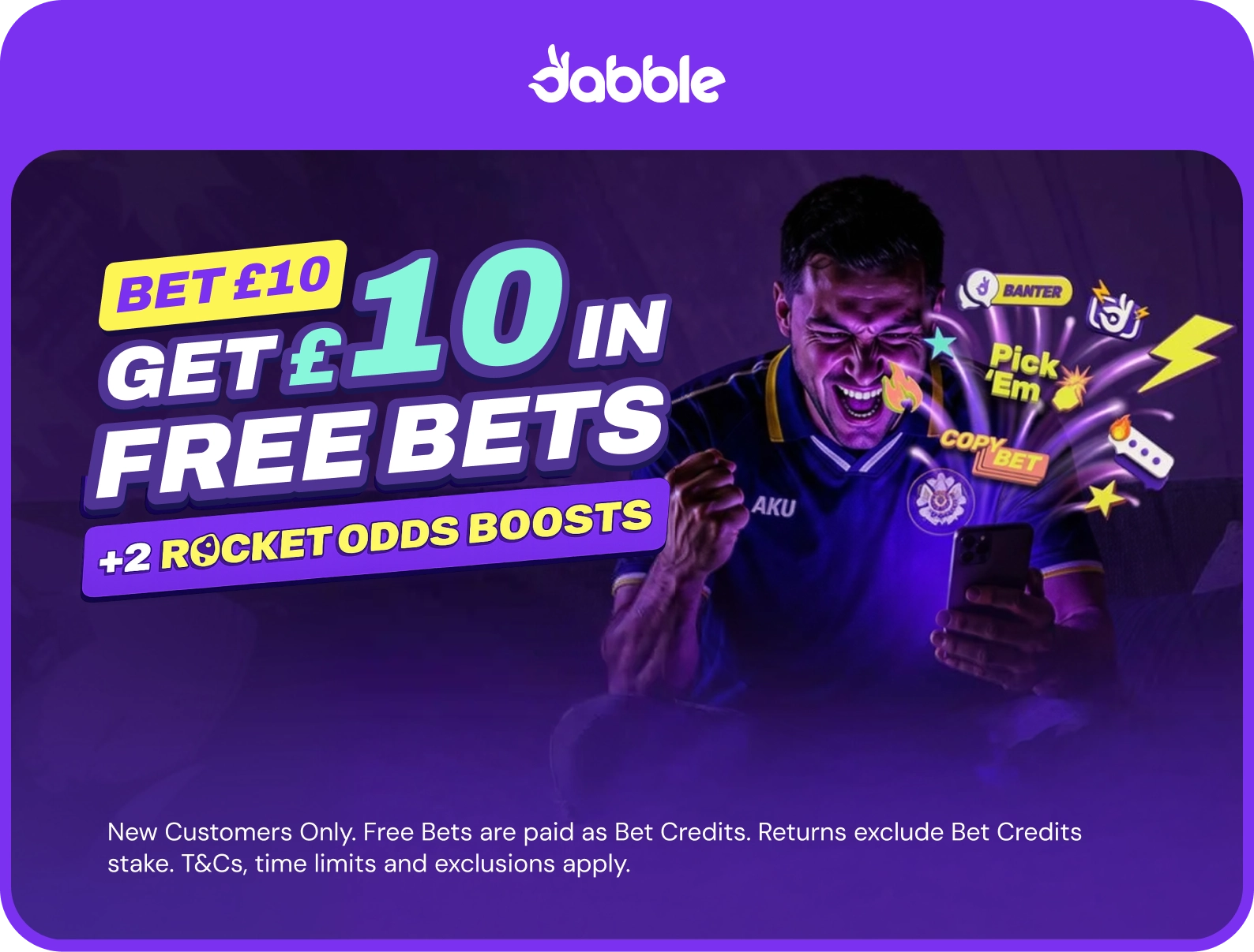 Dabble offer. 18+, terms apply.