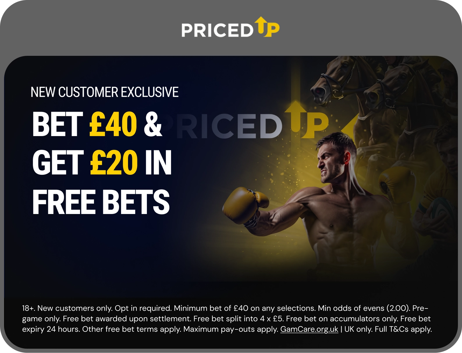 PricedUp offer. 18+, terms apply.